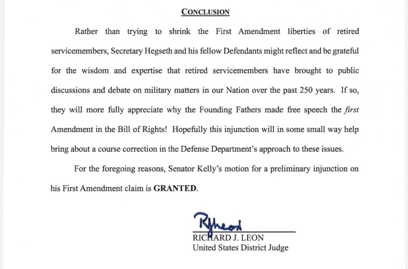 The closing paragraph from Judge Leon's opinion.