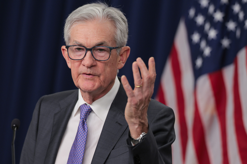Federal Reserve Chair Jerome Powell speaks during a press conference following the Federal Open Markets Committee meeting at the Federal Reserve on December 10, 2025 in Washington, DC. The Fed announced it has lowered interest rates by a quarter of a percentage point to a range of 3.5 percent to 3.75 percent in the third rate cut this year. (Photo by Chip Somodevilla/Getty Images)