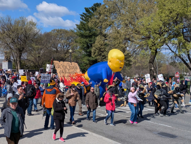 Crowds gathered for No Kings day in the District of Columbia on Saturday, March 28, 2026. (Photo by Ashley Murray/States Newsroom)