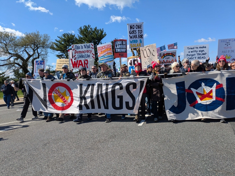 No Kings protesters march in the District of Columbia on Saturday, March 28, 2026. (Photo by Ashley Murray/States Newsroom)