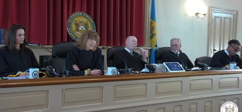 The Delaware Supreme Court considered a challenge to the constitutionality of SB 21, a controversial corporate law change. | SCREENSHOT COURTESY OF DELAWARE COURTS