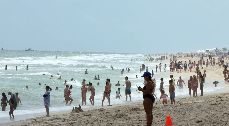 College students and others enjoy spring break in Fort Lauderdale, Florida. Paul Hennessy / SOPA Images / LightRocket / Getty Images via Grist