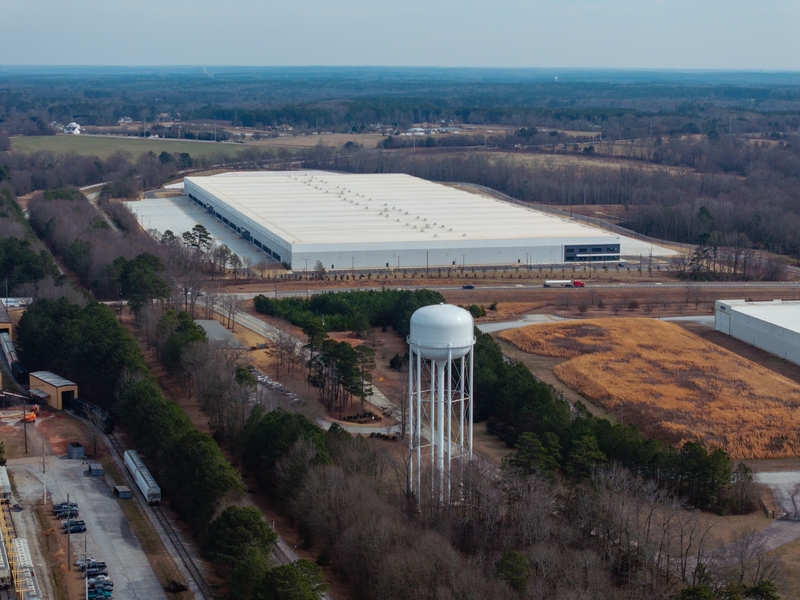 An industrial warehouse recently purchased by Immigration and Customs Enforcement for use as a detention center is seen on Feb. 10, 2026 in Social Circle, Georgia.  (Photo by Elijah Nouvelage/Getty Images)