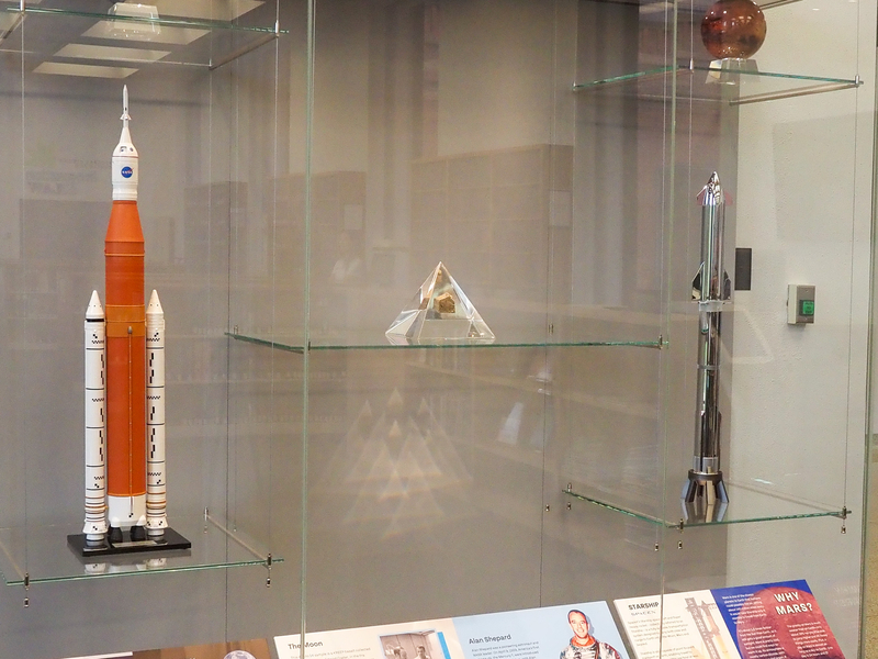 A 3.9 billion-year-old Moon rock on display at the Federal Circuit Center for Innovation &amp; Law, which is connected to NASA's former headquarters on Madison Place NW on Monday, June 22, 2026. (Photo by Ashley Murray/States Newsroom)