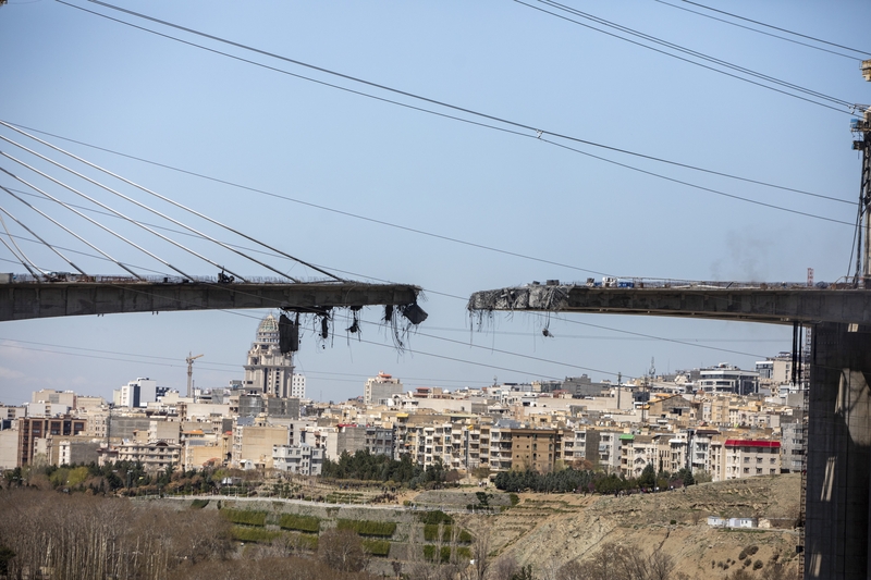 A vote on a budget resolution in the U.S. House on July 22, 2026, sets up a confrontation between GOP lawmakers in Congress over exactly how much funding to provide for the war in Iran. Shown is the damaged B1 bridge, a day after it was destroyed by an airstrike, on April 3, 2026 west of Tehran in Karaj, Iran. (Photo by Majid Saeedi/Getty Images)