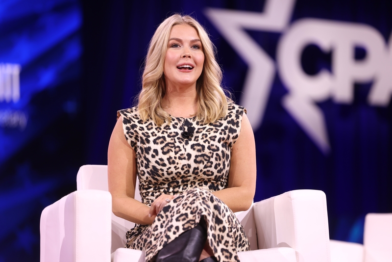 White House Press Secretary Karoline Leavitt speaking at the 2025 Conservative Political Action Conference (CPAC) at the Gaylord National Resort &amp; Convention Center in National Harbor, Maryland.