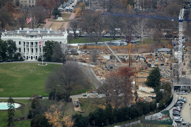 Demolition work continued where the East Wing once stood at the White House on Dec. 8, 2025 in Washington, D.C. President Donald Trump ordered the 123-year-old East Wing and Jacqueline Kennedy Garden leveled to make way for a ballroom. (Photo by Chip Somodevilla/Getty Images)