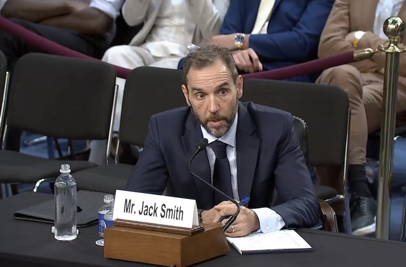 Former Department of Justice special counsel Jack Smith testifies before the U.S. Senate Judiciary Committee on Sept. 29, 2026. (Screenshot from committee webcast)