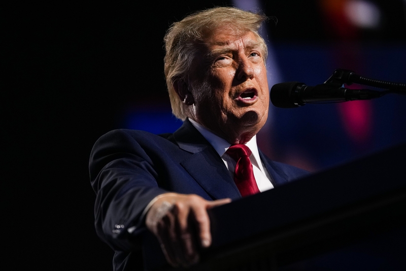 President Donald Trump speaks on stage on the second day of the 2026 Republican National Convention at the American Airlines Center on Sept. 10, 2026 in Dallas, Texas. (Photo by Andrew Harnik/Getty Images)