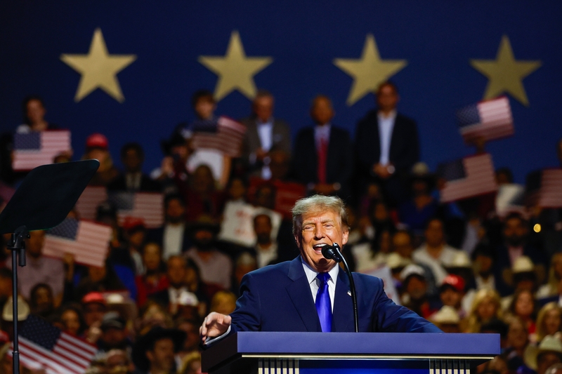 President Donald Trump speaks on the first day of the 2026 Republican National Convention at the American Airlines Center on Sept. 9, 2026 in Dallas, Texas. (Photo by Justin Sullivan/Getty Images)