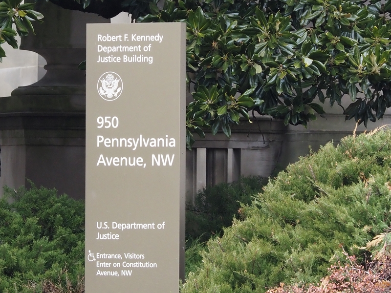 The U.S. Department of Justice on Feb. 20, 2026. (Photo by Shauneen Miranda/States Newsroom)