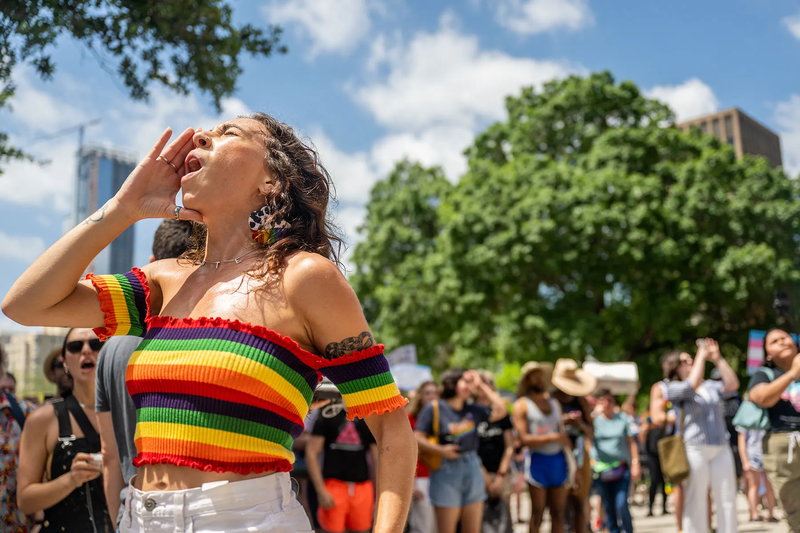 A new poll from The 19th and YouGov sheds light on how young men and women are shaped by certain historical moments and tend to diverge on issues of gender and reproductive rights. (Brandon Bell/Getty Images)