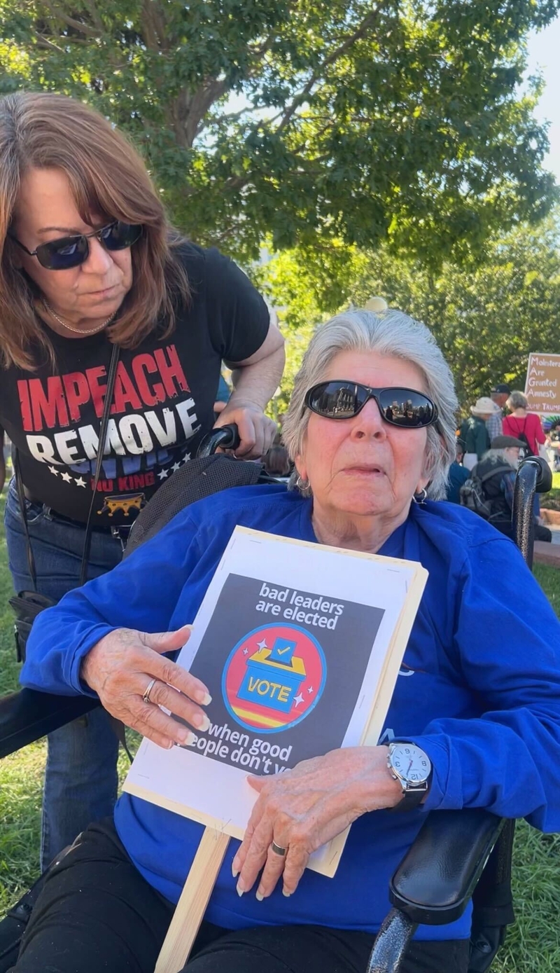 Diana Heagh, 85, came to the No Kings