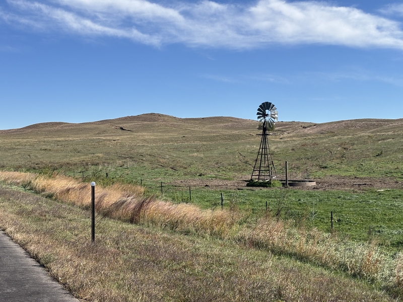 A field outside Hyannis, Nebraska, on Oct. 15, 2026. Independent candidate for U.S. Senate Dan Osborn visited Hyannis as part of a swing through the Sand Hills region of the state. (Photo by Jonathan Shorman/States Newsroom)