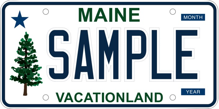 Maine unveils new standard license plate with pine tree, blue star