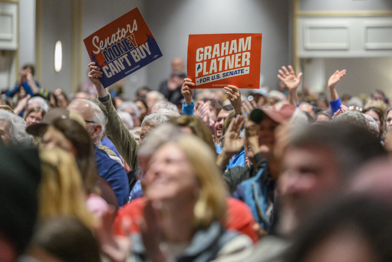 Platner and other progressives present united front at rally amid latest controversies