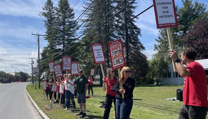 Bellows, Jackson join Houlton nurses striking for more overnight emergency room staffing