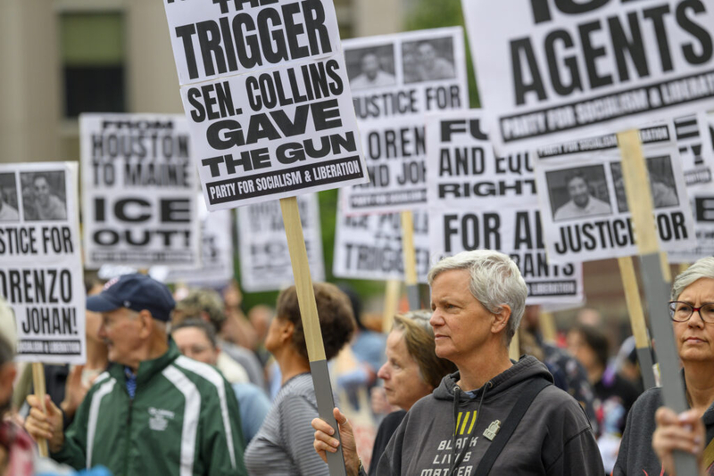 Large protest against ICE draws more than a 1,000 people to Monument Square