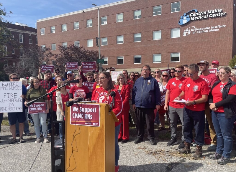 Dozens rally in Lewiston after landslide union vote, call for fired nurses to be reinstated