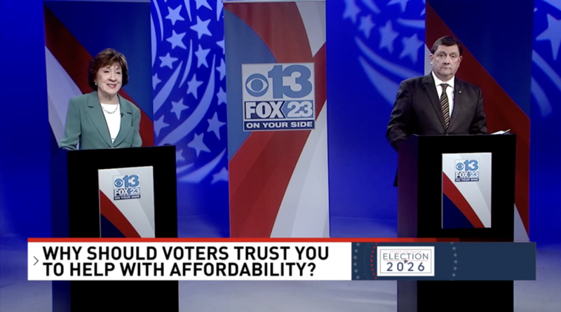 In first debate, Collins and Jackson blame each other for Mainers’ struggles
