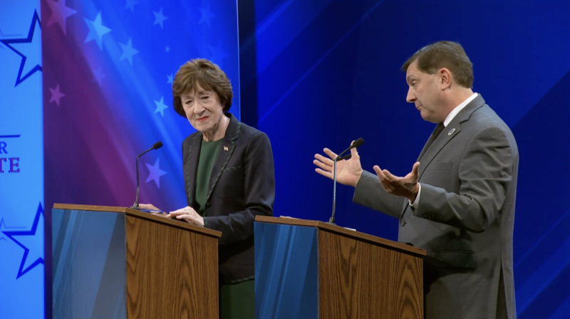 In final debate, Collins and Jackson share different outlooks on future of democracy