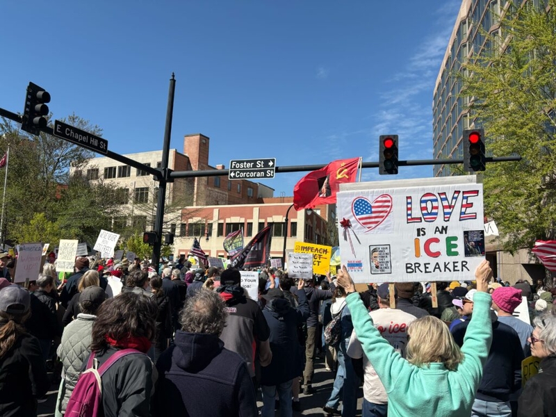 Thousands march in Durham No Kings protest to condemn Trump over Iran war