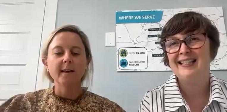 Sara Walker and Melissa Evers of Wake County Meals on Wheels discuss food insecurity among seniors