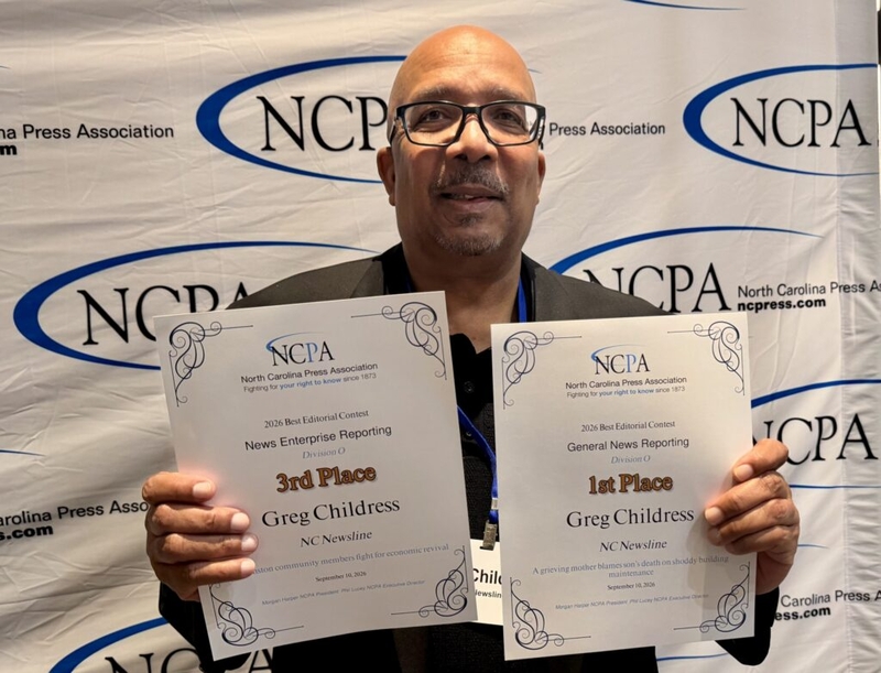 NC Newsline wins 4 awards from NC Press Association