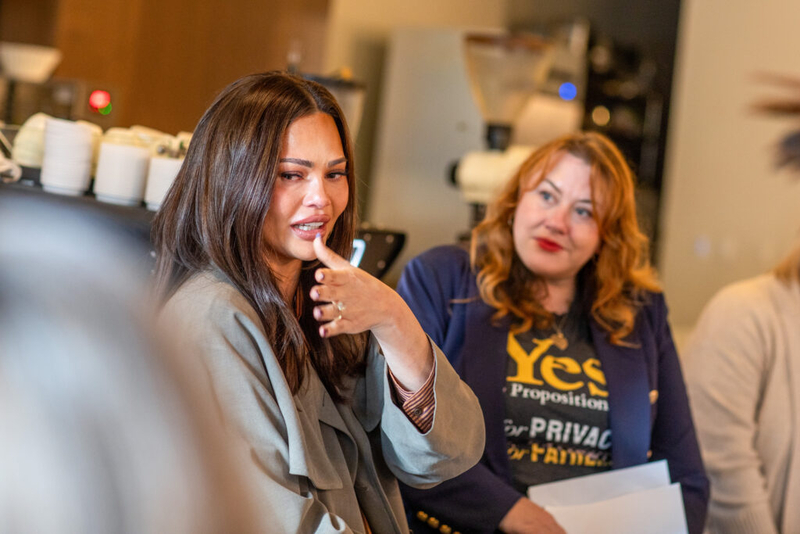 Chrissy Teigen joins Idaho women who needed abortions in final push for ballot initiative