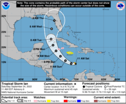 DeSantis expands state of emergency statewide as Tropical Storm Ian ...