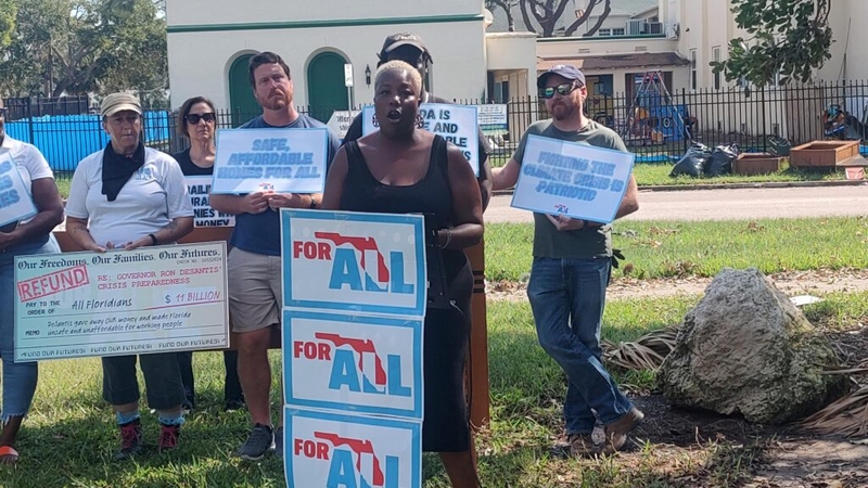 Activists call out DeSantis, saying he has ignored the climate crisis