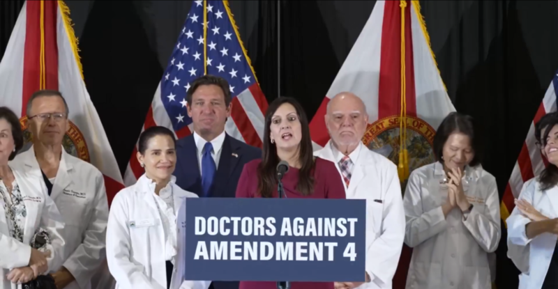Gov. DeSantis, Lt. Gov. Nu&amp;ntilde;ez rail against abortion-rights amendment on first day of early voting
