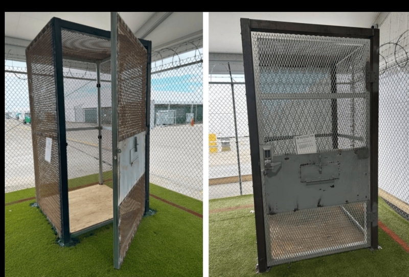 ‘Alligator Alcatraz’ detainees were held in cages the size of a phone booth