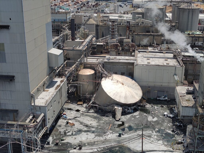 Millworkers at site of Longview tank implosion to be paid until early August