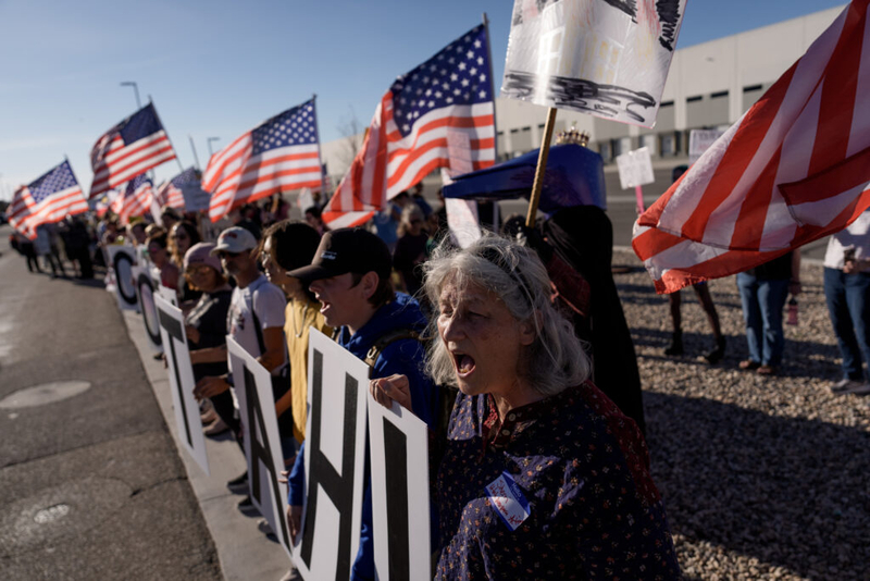 Hundreds demand ‘ICE out’ of Salt Lake warehouse set to become detention center