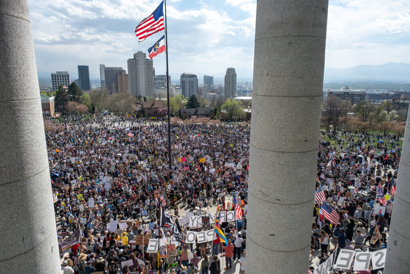 Thousands march to Utah Capitol for ‘No Kings’ rally, looking ahead to November