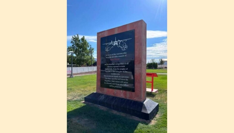 Sunset Veterans Park is now home to the image of an Air Force C-123 aircraft. Here’s why