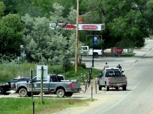Law enforcement respond to a report of shots fired in Baggs, Wyoming on June 8, 2026. (Cory Overton)