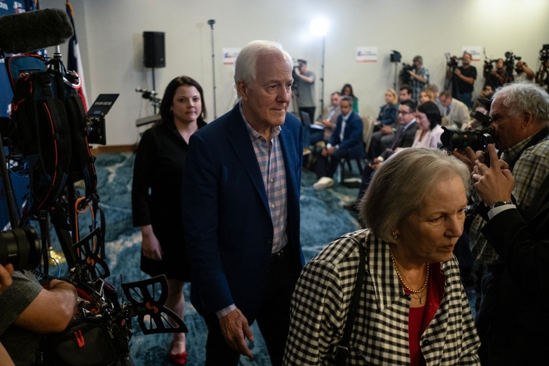 John Cornyn is raising money for competitive Senate races — just not in Texas