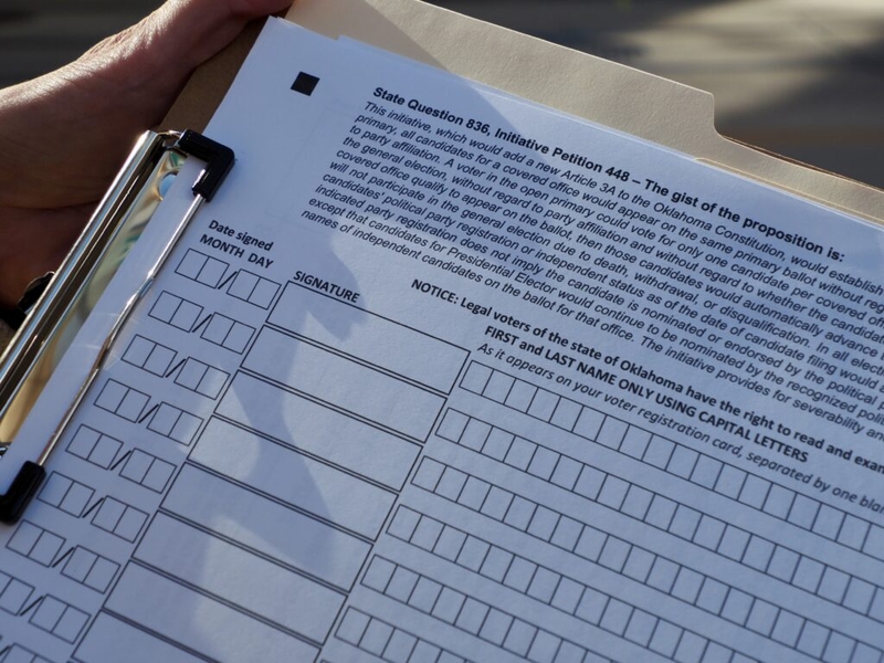 Advocates challenge the rejection of Oklahoma open primaries initiative petition