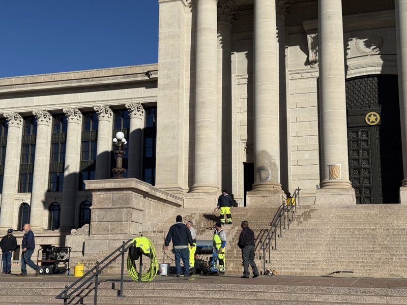 Oklahoma Capitol vandalized overnight with anti-ICE messages
