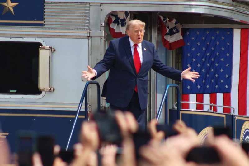 Trump follows Roosevelt’s rails with ceremonial train trip to Medora