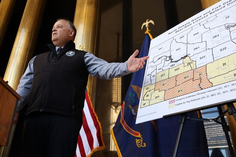 Disease outbreak leads officials to curtail some deer hunting in southern North Dakota