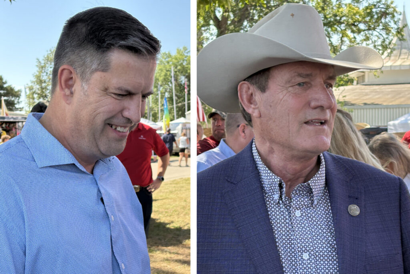 South Dakota governor, challenger both slam Trump on beef imports but clash on other debate topics