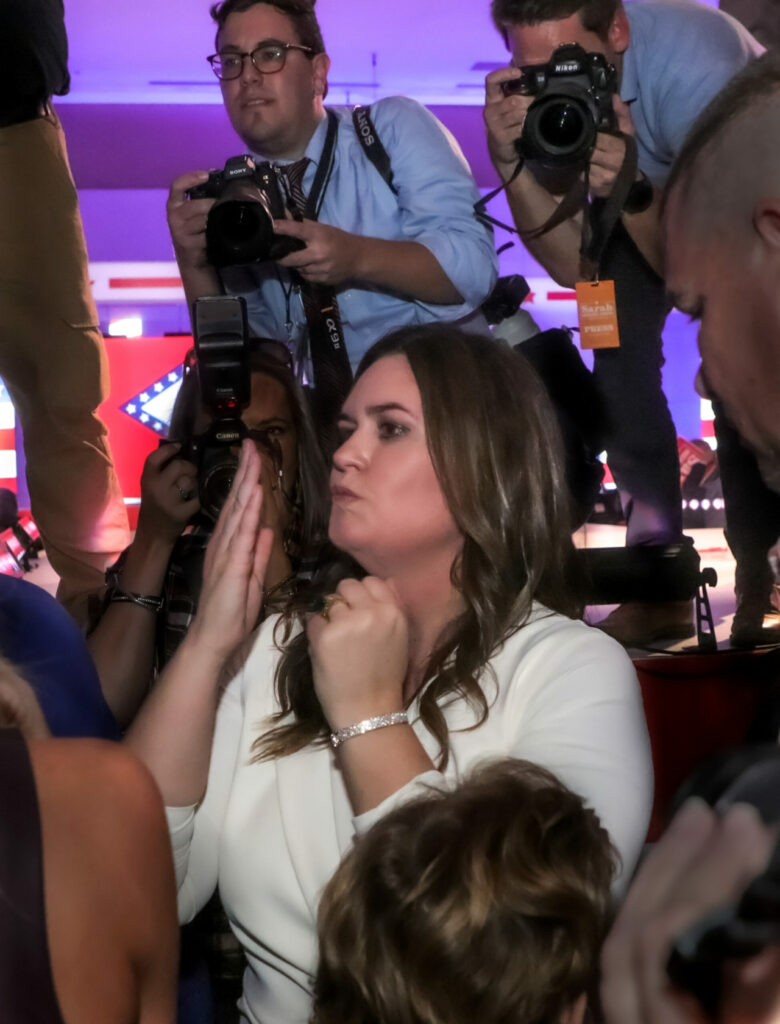 Sarah Huckabee Sanders elected first female governor of Arkansas