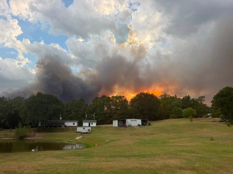 150 people evacuated as crews battle wildfire in south Arkansas