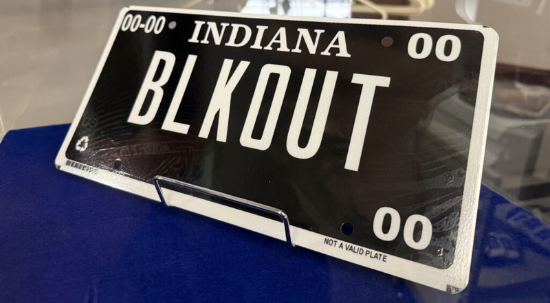Indiana BMV unveils new ‘blackout’ license plates, available starting August
