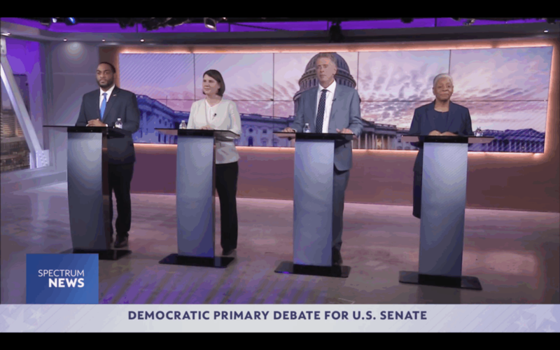 Horse trainer plays ‘outsider’ role in Democratic debate for U.S. Senate in Kentucky
