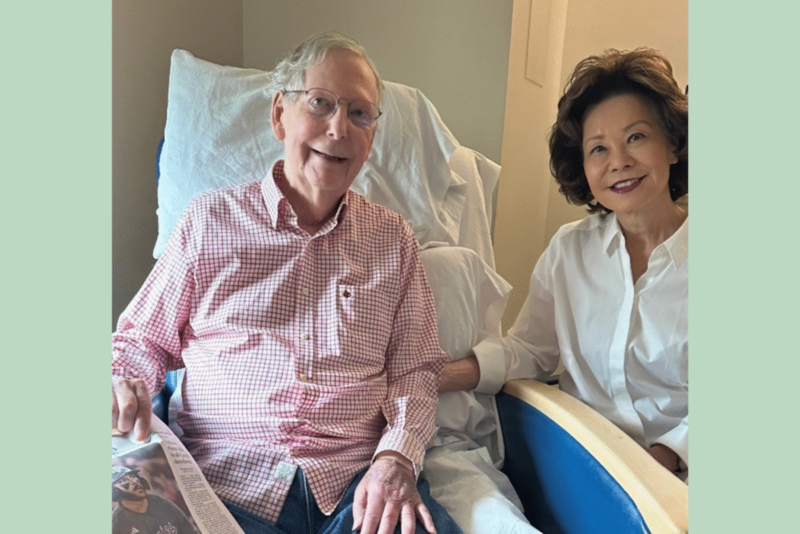 McConnell moves to a rehabilitation center after hospital stay, shares photo with wife