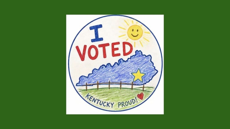 Kentucky voters choose ‘I Voted’ sticker design 